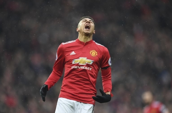 Penyerang Manchester United (MU), Jesse Lingard. [AFP/Paul Ellis]