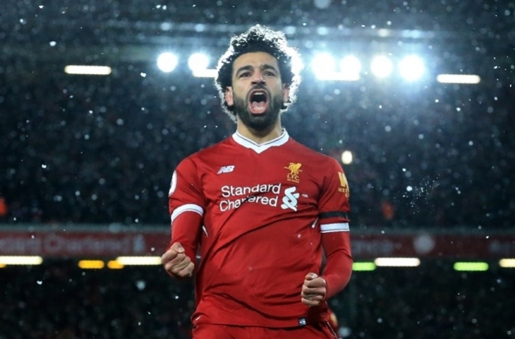 Mohamed Salah rayakan golnya ke gawang Watford [AFP]