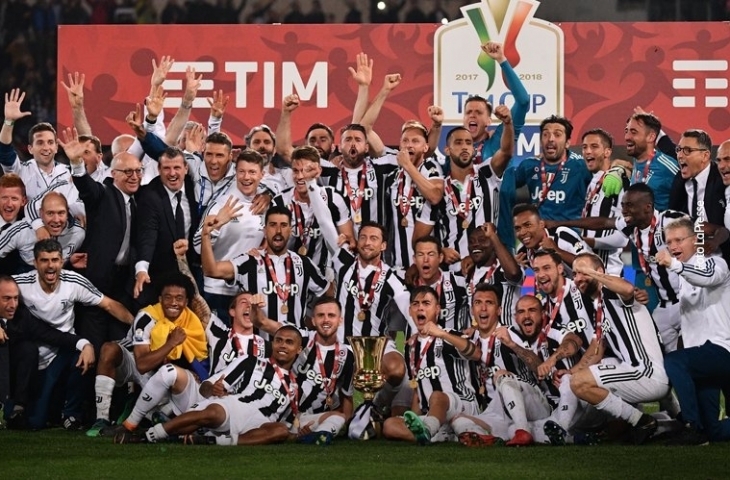 Juventus juara Coppa Italia musim 2017/2018. (Sumber: Twitter:@SerieA_TIM).