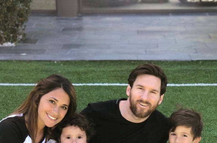 Lionel Messi bersama keluarga/Instagram