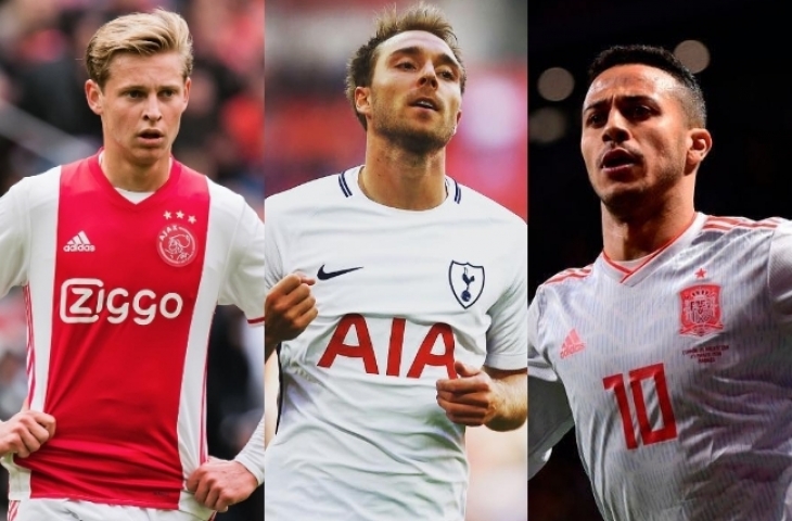 de Jong, Eriksen, dan Thiago/Instagram