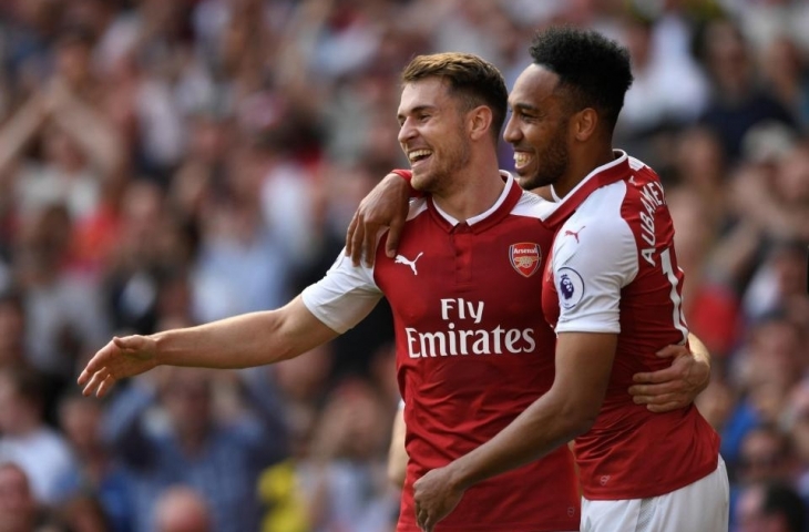 Aaron Ramsey dan Aubaneyang/The Sun