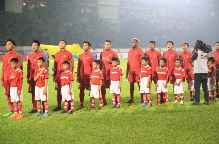 Timnas U-23 Indonesia saat uji coba lawan Thailand U-23 (Sumber: PSSI)