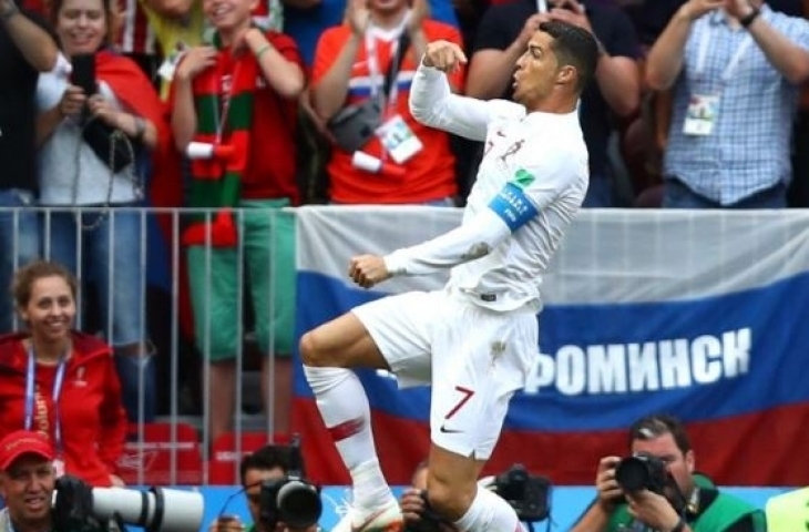 Ronaldo berhasil cetak gol cepat menit keempat. ini mengukuhkan Ronaldo sebagai top skor Piala Dunia 2018 sementara ini.