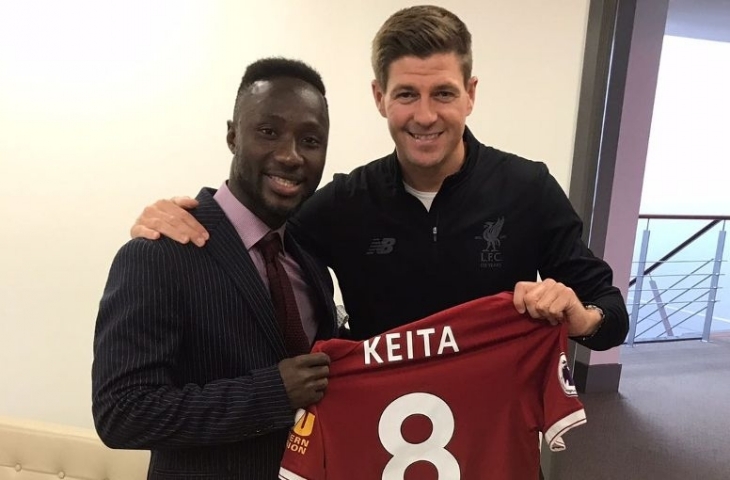 Naby Keita dan Steven Gerard (Sumber: Liverpool)