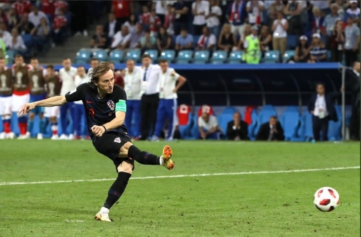 Tendangan penalti Luka Modric/Twitter