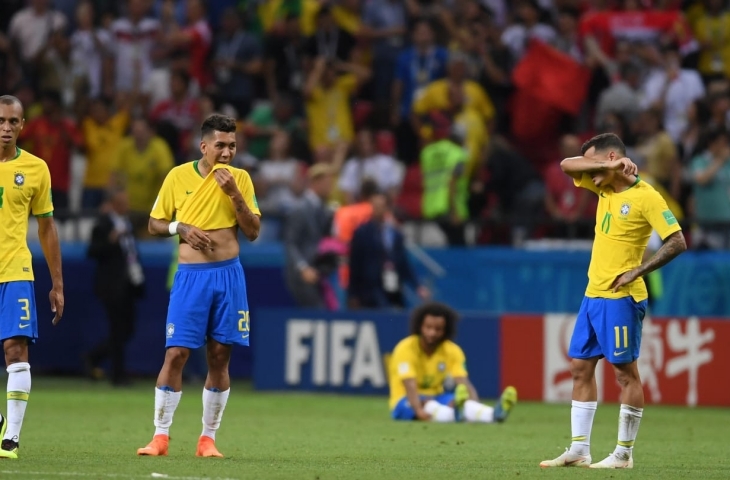 Timnas Brasil harus menelan kekalahan dari Belgia di babak perempat final Piala Dunia 2018. [AFP]