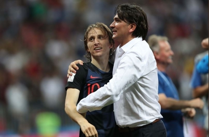 Luka Modric dan Zlatko Dalic (@IndyFootball/Twitter)