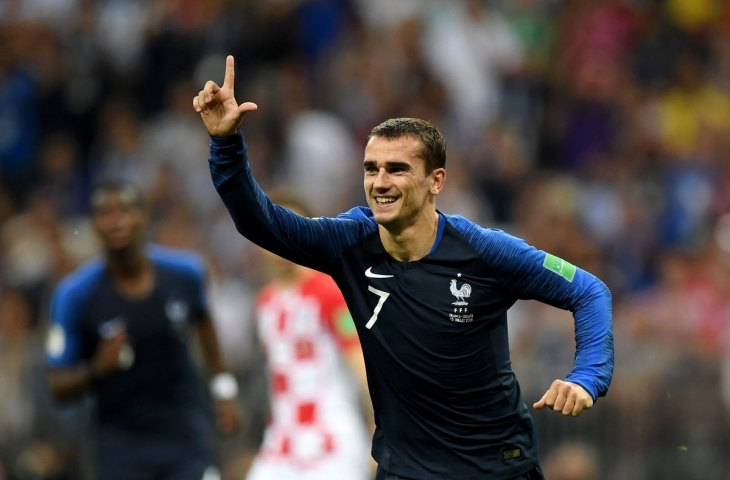 Antoine Griezmann Rayakan ke Gawang Kroasia