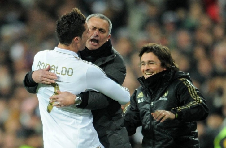 Cristiano Ronaldo dan Jose Mourinho (Sumber: AS)