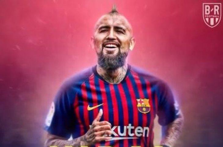 Arturo Vidal. (Twitter/@bolaeropah).