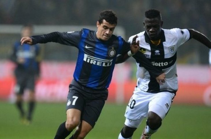 Philipie Coutinho saat berseragam Inter Milan. (Alberto Lingria/AFP).