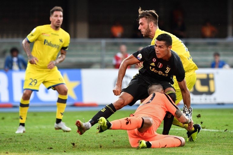 Pemain Juventus Cristiano Ronaldo Debut Melawan Chievo (AFP)