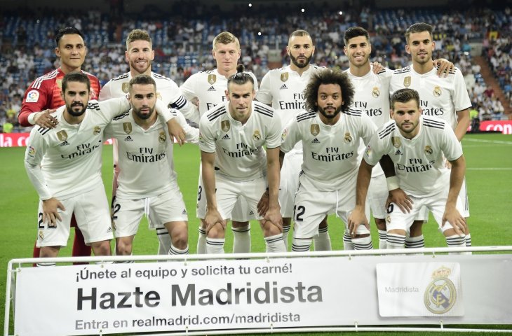 Skuat Real Madrid, Atas: Keylor Navas, Sergio Ramos, Toni Kroos, Karim Benzema, Marco Asensio, Daniel Ceballos. Bawah: Isco, Dani Carvajal, Gareth Bale, Marcelo (AFP)