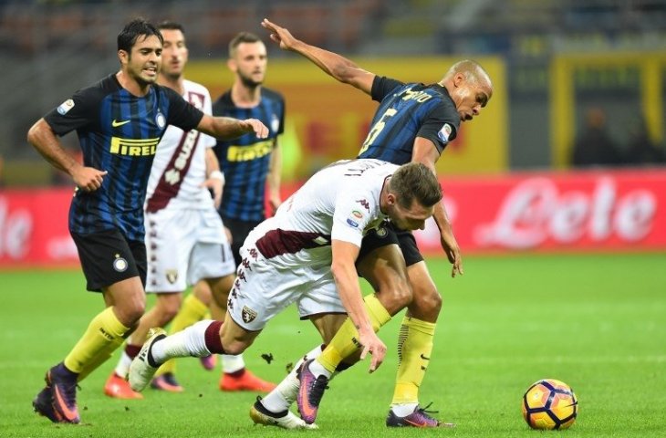 Inter Milan vs Torino pada laga Serie A musim 2017/2018. (Giuseppe Cacace/AFP).