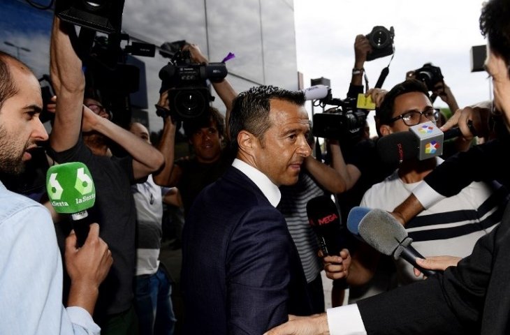 Agen Cristiano Ronaldo, Jorge Mendes. (Pierre-Philippe Marcou/AFP).