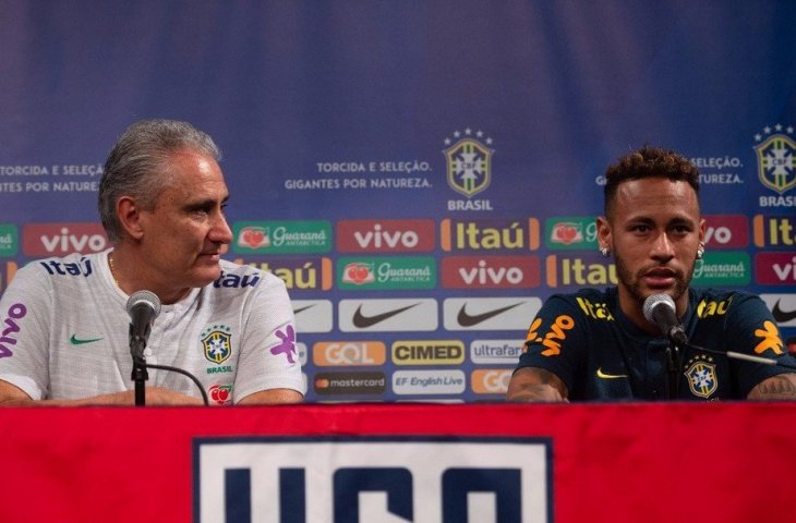 Pelatih dan Pemain Brasil, Tite dan Neymar (twitter)