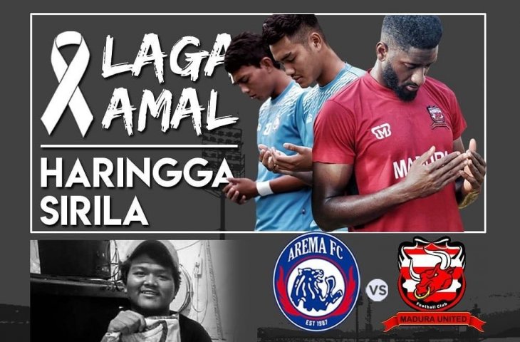 Laga amal Arema FC vs Madura United untuk Haringga Sirila (@OngisnadeNet/Twitter)