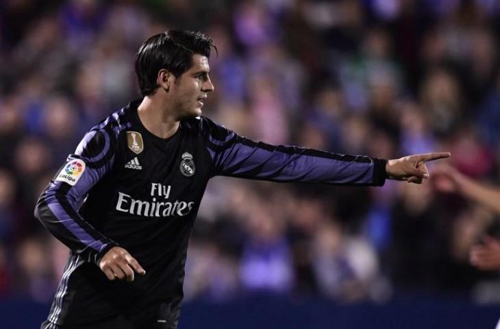 Alvaro Morata saat masih berseragam Real Madrid (Javier Soriano/AFP)