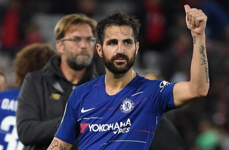 Gelandang Chelsea, Cesc Fabregas (Paul Ellis/AFP)