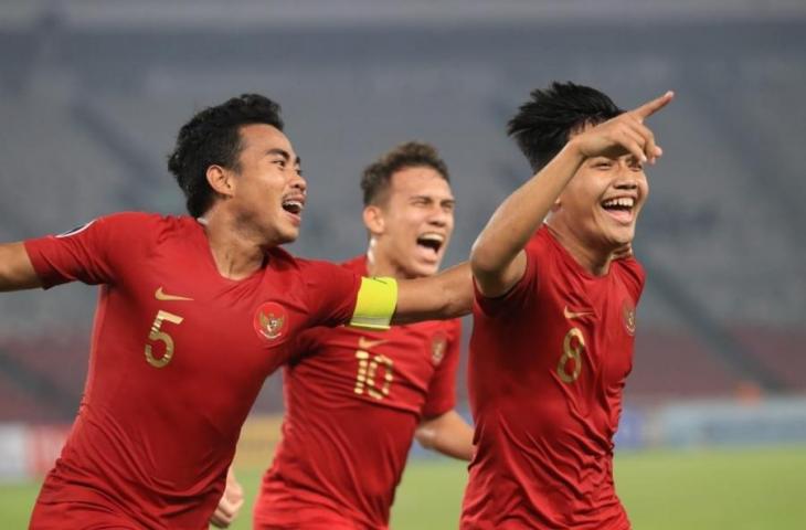 Selebrasi Witan Sulaiman ke gawang Taiwan (Sumber: PSSI)