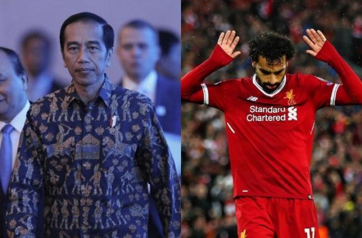 Kolase foto Presiden Joko Widodo dan Mohamed Salah (www.mxkc.sbs)