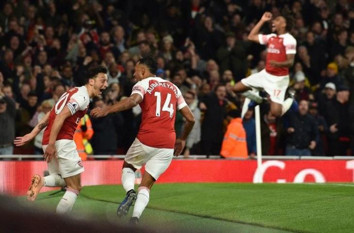 Arsenal vs Leicester City. (Glin Kirk/AFP).