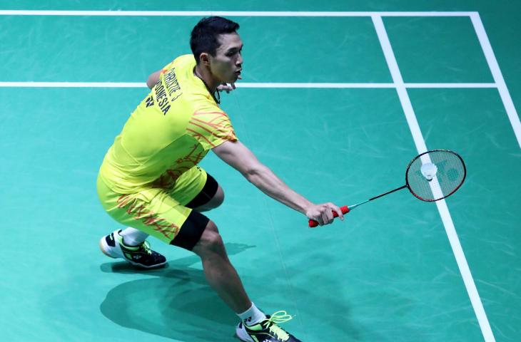 Jonatan Christie lewati babak pertama Prancis Open 2018. (Dok. PBSI)