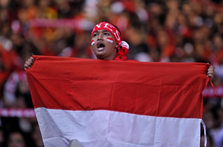 Suporter Timnas Indonesia di SEA Games 2011 (AFP)