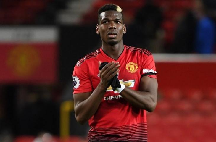 Gelandang Manchester United, Paul Pogba (Paul Ellis/AFP)