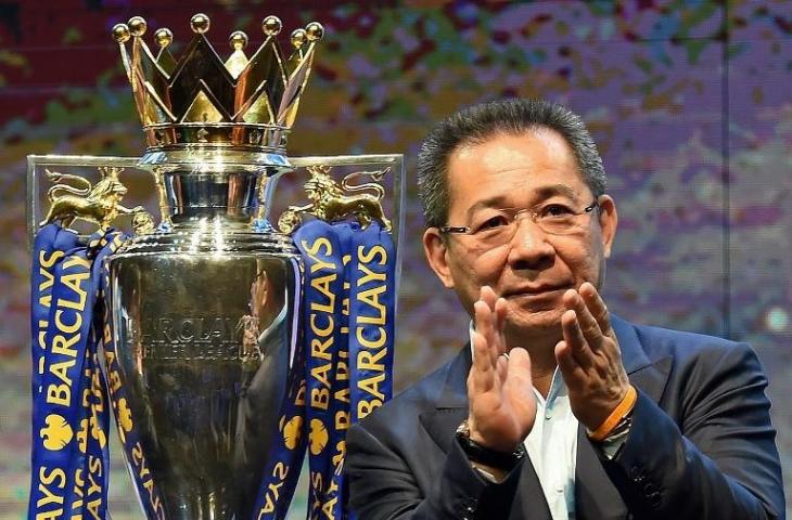 Alm pemilik Leicester City, Vichai Srivaddhanaprabha. (Christophe Archambault/AFP).