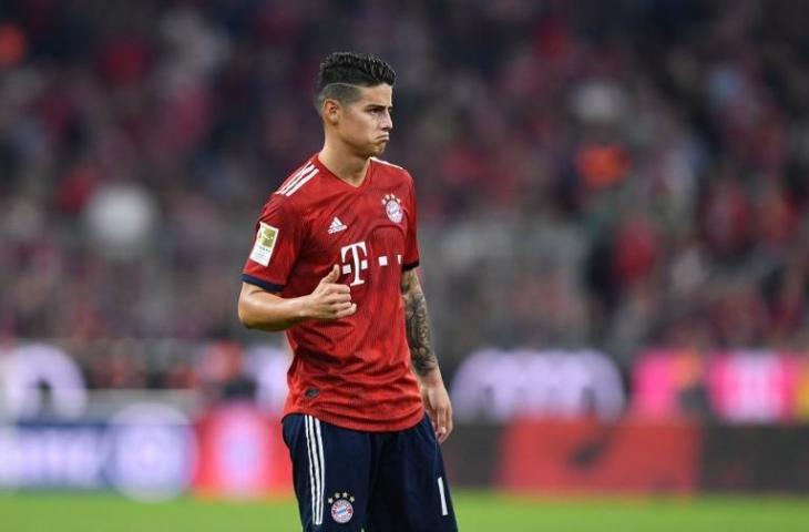 Gelandang Bayern Munchen, James Rodriguez. (Christof Stache/AFP)