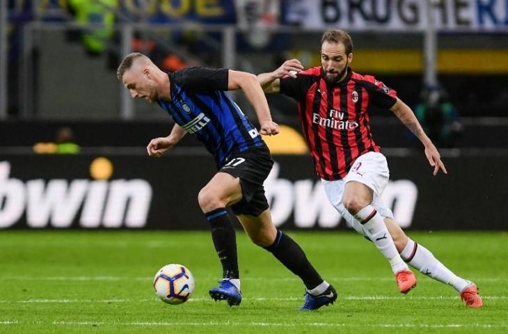 Milan Skriniar vs AC Milan. (Marco Bertorello/AFP).