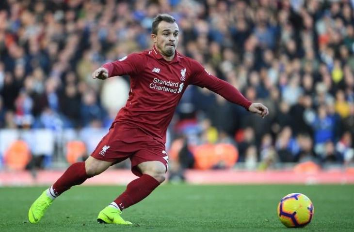 Pemain Liverpool, Xherdan Shakiri (Paul Ellis/AFP)