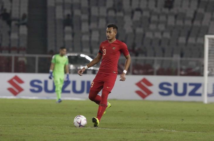 Pemain Timnas Indonesia, Hansamu Yama saat bermain di Piala AFF 2018, Selasa (13/11/2018) (AFF)