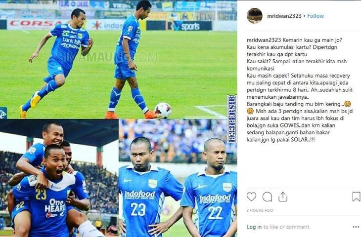 Muhammad Ridwan beri dukungan kepada Supardi Nasir (@mridwan2323/Instagram)