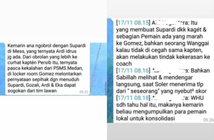 Isu pengaturan skor Persib Bandung. (Twitter/@rayhantaswin).