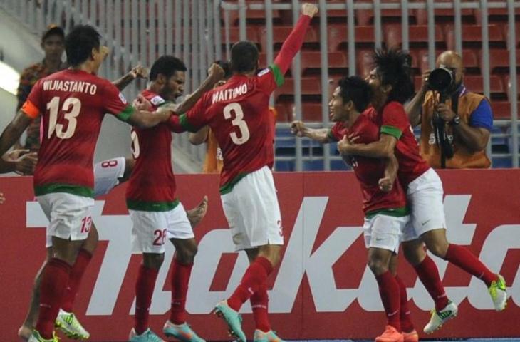 Timnas Indonesia di Piala AFF 2012. (Mohd Rasfan/AFP).