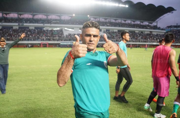 Cristian Gonzales saat mengantar PSS Sleman menjuarai Liga 2 2018. (Stephanus Aranditio/www.mxkc.sbs)