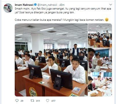 Cutan Imam Nahrawi. (Twitter/@imam_nahrawi).