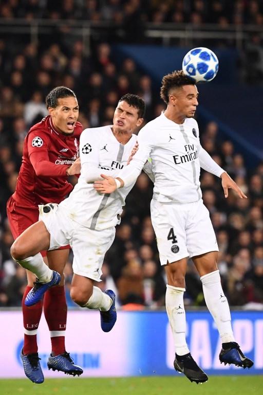 Paris Saint Germain menghadapi Liverpool di matchday kelima Grup C Liga Champions. Dalam laga yang digelar di  Parc des Princes Stadium, Kamis (29/11/2018) dini hari tadi, Paris Saint Germain taklukkan Liverpool 2-1. [FRANCK FIFE / AFP]