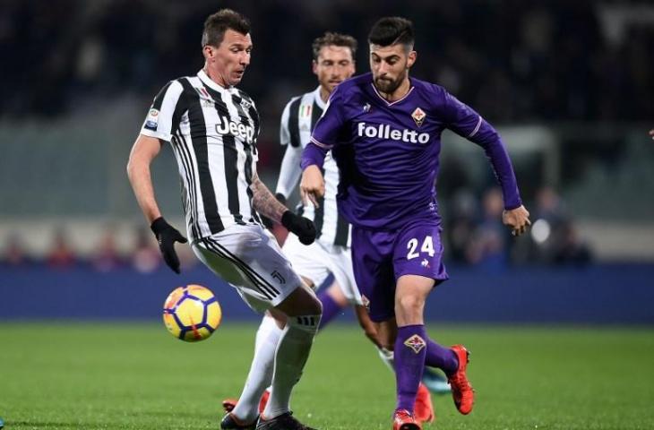 Duel Fiorentina vs Juventus di Serie A pada 9 Februari 2018 (Filippo Monteforte/AFP)