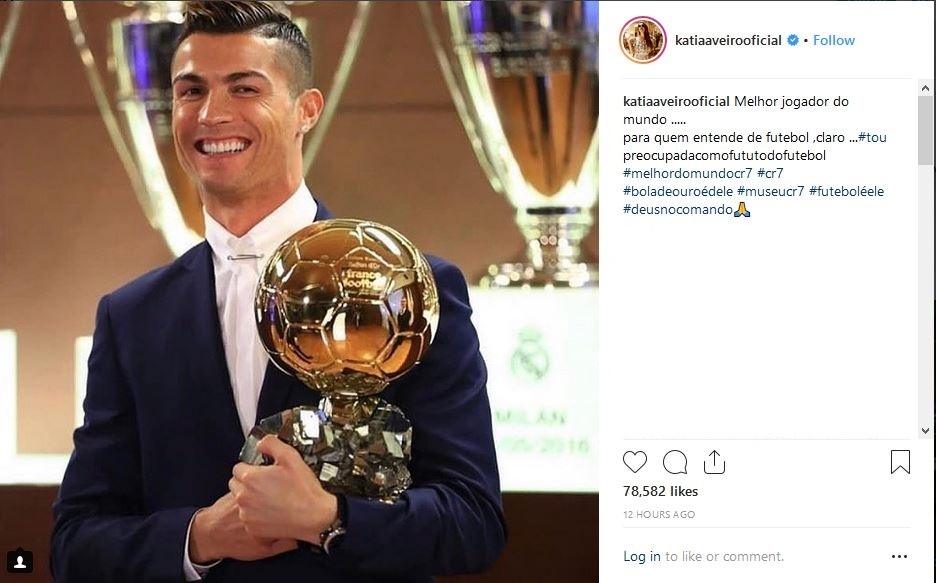 Unggahan saudara peremuan Cristiano Ronaldo, Katia Aveiro di Instagram (@katiaaveirooficial/Instagram)