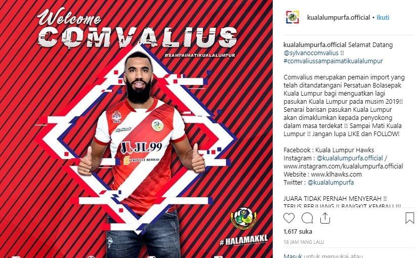 Unggahan Instagram Kuala Lumpur FA. (Instagram/@kualalumpurfa.official).