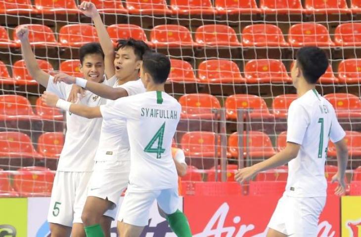 Timnas Futsal Indonesia U-20 2018 di ajang AFC Futsal U-20 di Thailand. [http://www.the-afc.com]