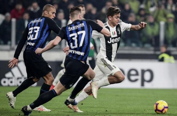 Paulo Dybala vs Inter Milan. (Isabella Bonotto/AFP).