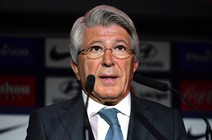 Presiden Atletico Madrid, Enrique Cerezo. (Javier Soriano/AFP).