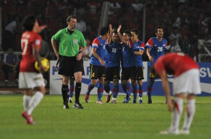 Indonesia vs Malaysia di final Piala AFF 2018. (Bay Ismoyo/AFP).