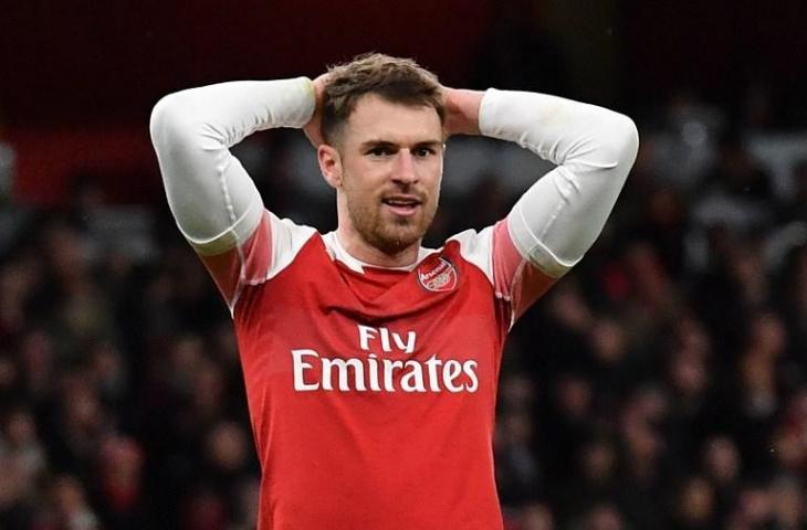 Gelandang Arsenal, Aaron Ramsey (Ben Stansall/AFP)