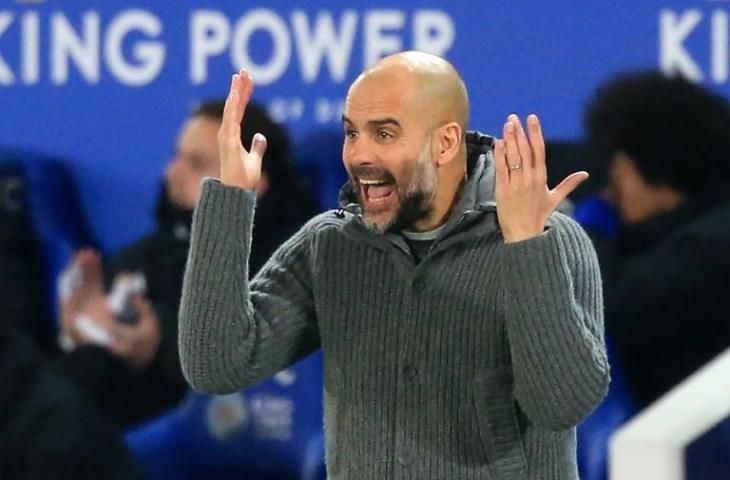 Pelatih Manchester City, Pep Guardiola. (Lindsey Parnaby/AFP)